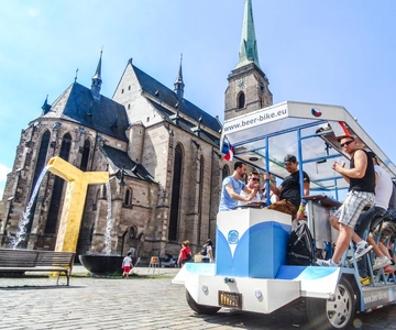 Pilsen: 1.5-Hour Beer Bike with Unlimited Beer