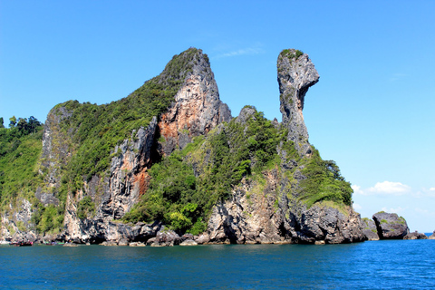 Krabi: Passeio ao pôr do sol nas 7 ilhas com jantar com churrasco e mergulho com snorkelPonto de encontro na praia de Railay