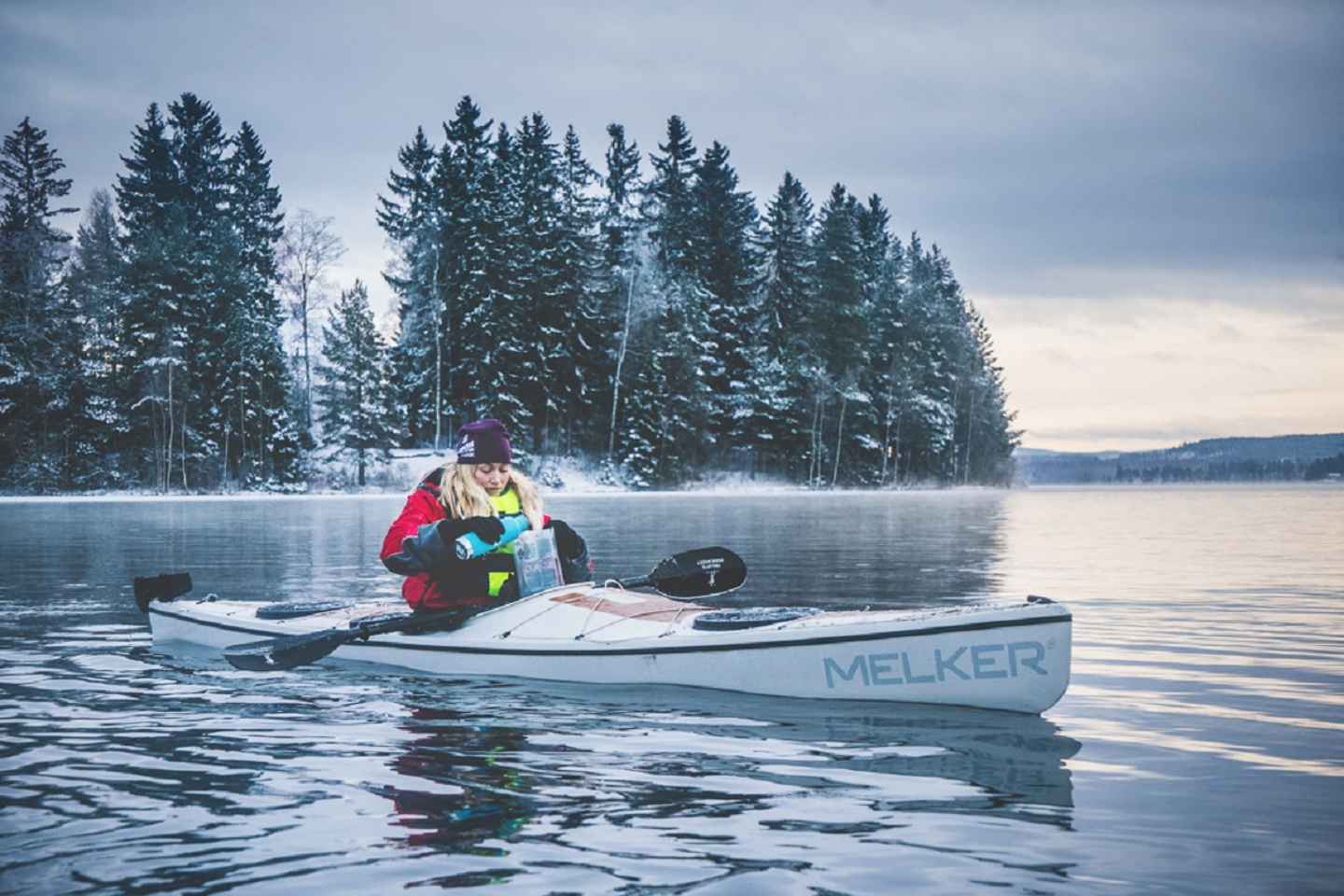 Stokkhólmur: Vetrarkajakferð um eyjaklasann með heitum hádegismat