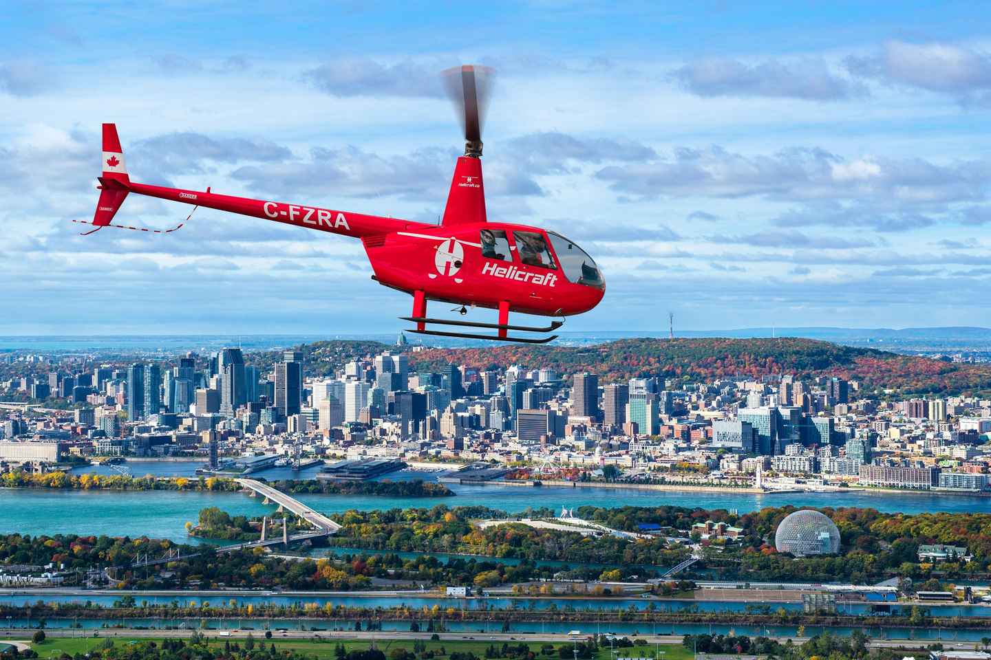 things to do in summer in montreal | enjoy a bird’s eye view of montreal cityscape from a helicopter