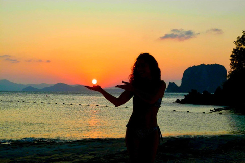 Krabi: Hong Island Zonsondergang Tour met BBQ en snorkelen