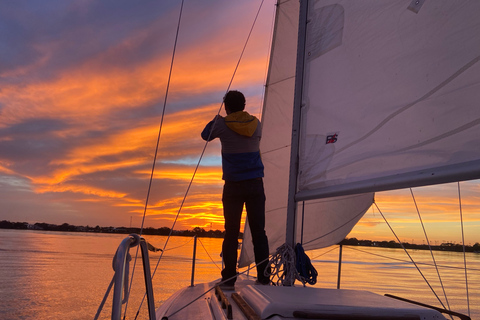 Orlando: viagem privada de barco ao pôr do sol no lago Fairview