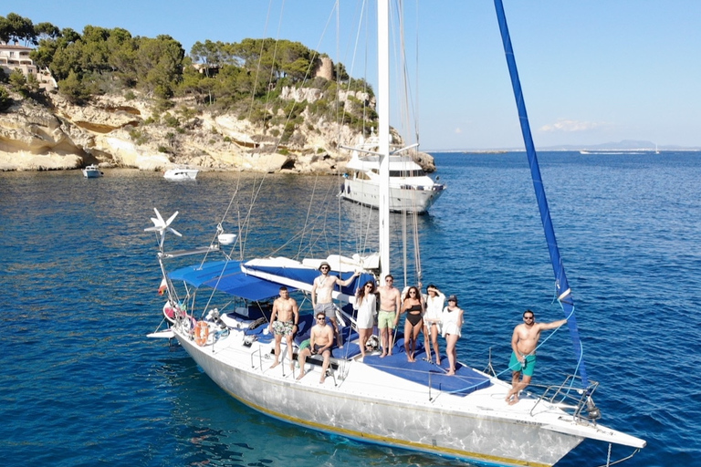 Can Pastilla: passeio de barco a vela com mergulho com snorkel, tapas e bebidasTour Privado de 4 Horas