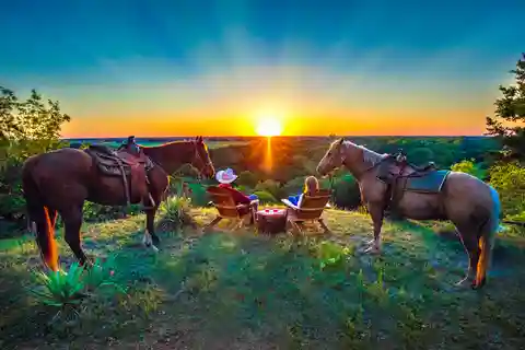 Waco: Passeio a cavalo ao pôr do sol