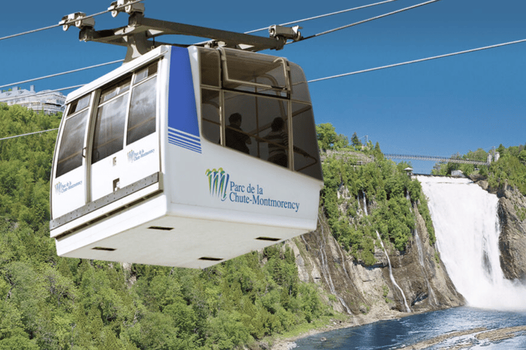 Quebec City: Führung durch die Montmorency Falls und SeilbahnGruppentour auf Französisch