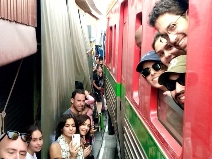 From Bangkok: Floating and Railway Markets Tour