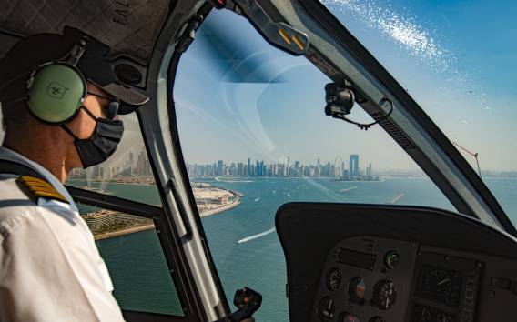 Dubai: Geteilter Panorama-Helikopterflug vom Atlantis Hotel