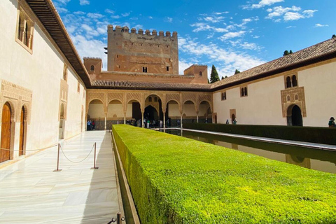 Granada: Alhambra Guided Tour with Nasrid Palaces Group Tour in French