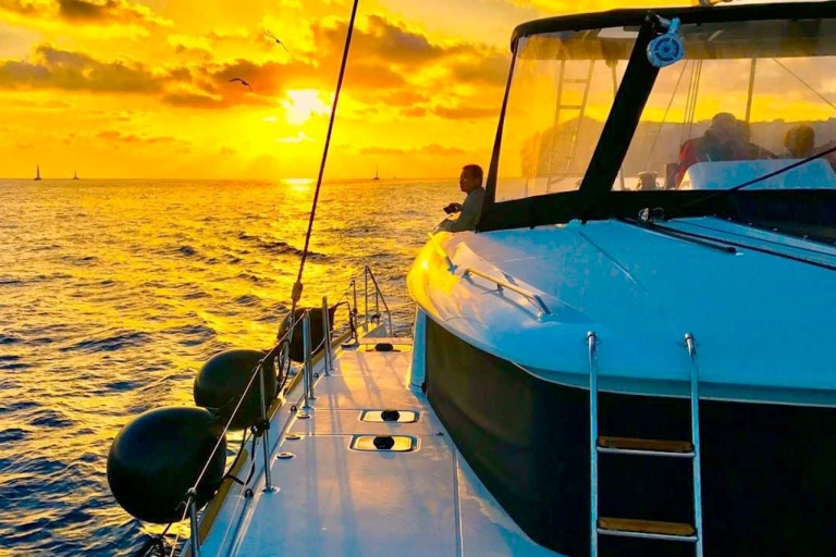 Santorin : croisière en catamaran avec repas et bar ouvertCroisière du matin avec repas et boissons