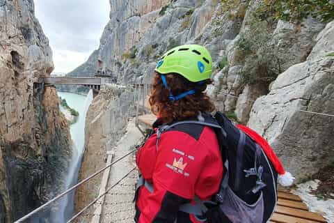 Group on a guided tour at Caminito del Rey from Málaga