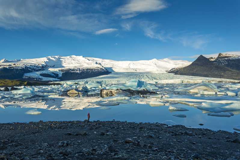 Au départ de Reykjavik : Lagune du glacier de Jökulsárlón et plage du Diamant