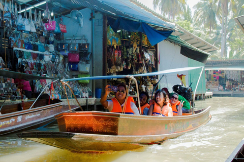 Bangkok: Prywatna wycieczka po targu kolejowym i pływającym targuBangkok: Wycieczka w małej grupie na targ kolejowy i pływający targ