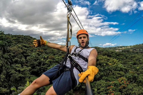 From San Juan: El Yunque Forest Hike & Ziplining Combo Tour From San Juan: Yunque Rainforest Hike & Ziplining Combo Tour