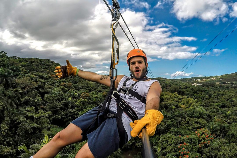 Van San Juan: El Yunque Forest Hike & Ziplining Combo TourVan San Juan: Yunque Rainforest Hike & Ziplining Combo Tour