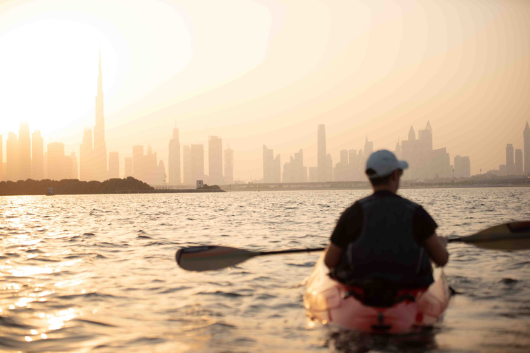 Dubai: zonsondergang Dubai Creek kajaktocht