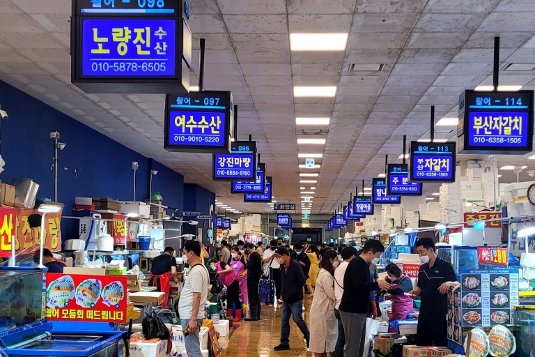 Seoul: Noryangjin-vismarkt en historische parktourSeoul: Noryangjin Vismarkt en Historische Park Tour