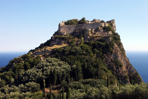 Korfu: wycieczka z przewodnikiem po zamku Angel i zachód słońcaWycieczka rozpoczynająca się od Angelokastro