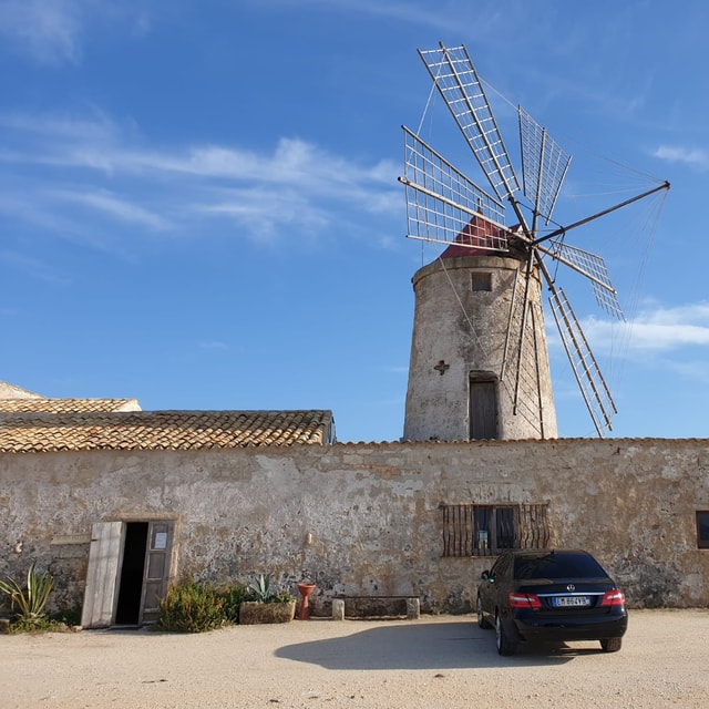 Sicilian Salt Mills and Salt Pans near Trapani and Paceco - Italian Notes