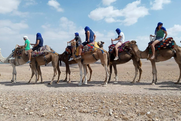 Marrakech: balade à dos de chameau dans le désert d'Agafay et excursion en VTT