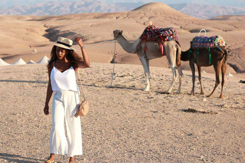 Marrakech: paseo en camello por el desierto de Agafay y tour en quad