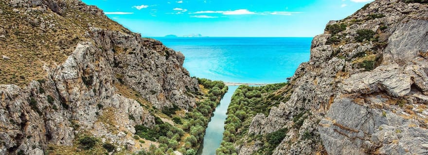 Georgioupolis : Excursion d'une journée à Preveli Palm Beach en bus et en bateau