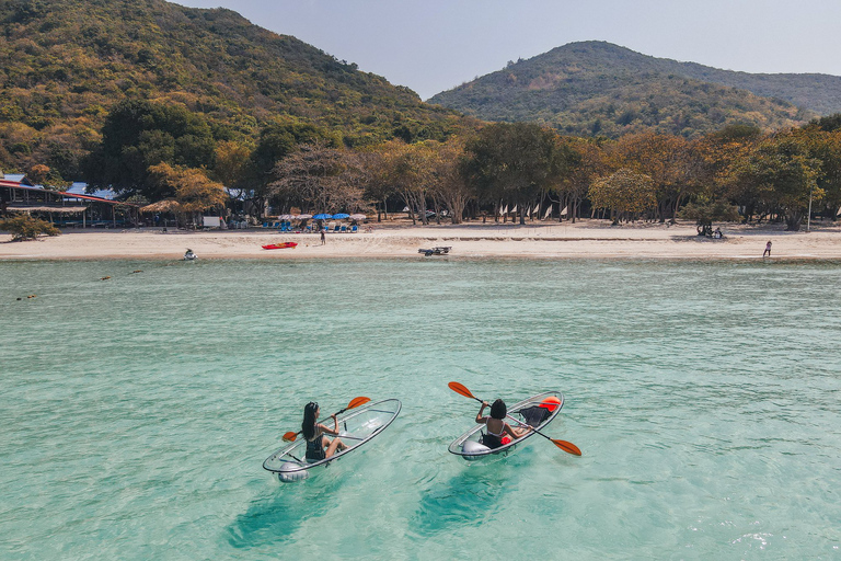 Pattaya-eilandreis met dronefoto per speedboot.Ophalen vanuit Pattaya