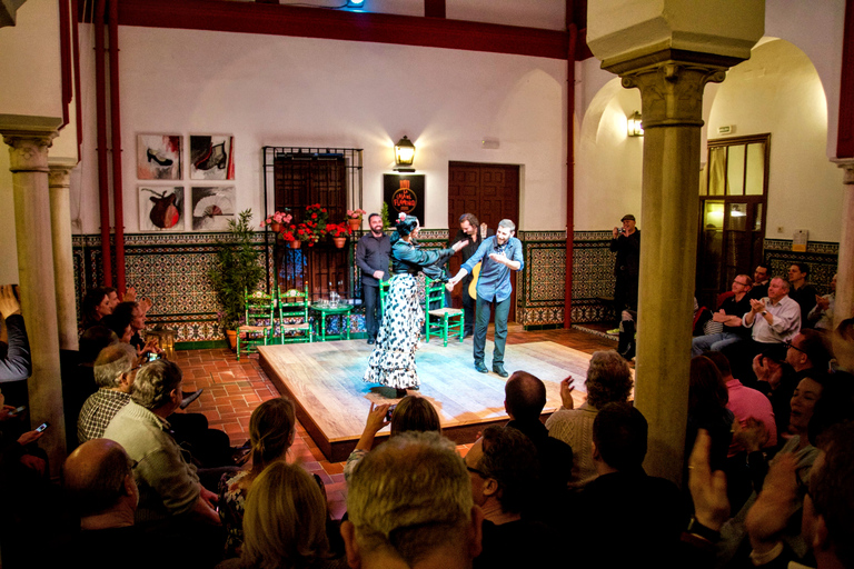 Siviglia: Tour a piedi delle tapas con spettacolo di flamenco tradizionale