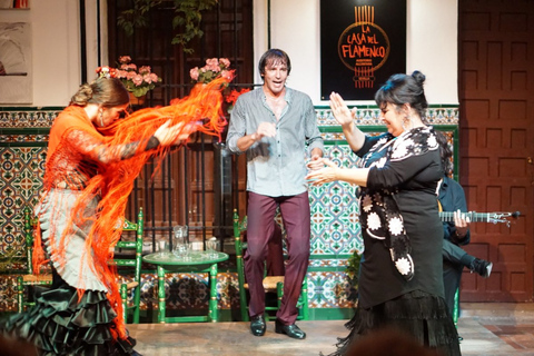 Siviglia: Tour a piedi delle tapas con spettacolo di flamenco tradizionale