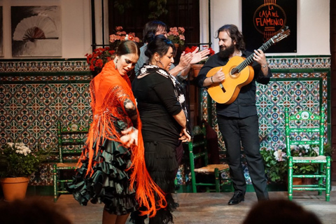 Séville : Visite pied à Tapas avec spectacle traditionnel de Flamenco