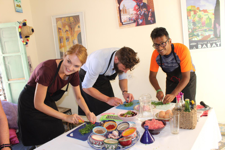 Marrakech: Traditional Moroccan Cooking Class & Market Visit Shared Cooking Class