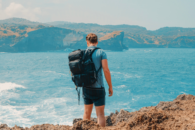 De Bali: excursion d'une journée en hors-bord et en voiture à Nusa Penida