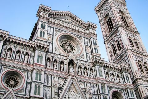Firenze: ingresso Accademia, Uffizi e cupola di Brunelleschi