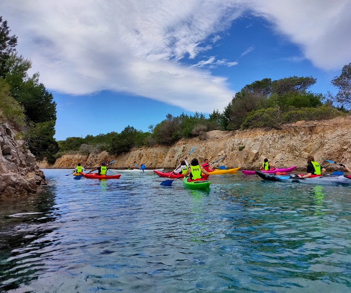 Orosei : Visite guidée en kayak de l'oasis de Biderosa au coucher du soleil