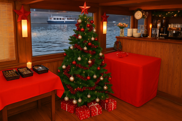 Advent Boat Cruise trough Prague with Sweets and Hot Drinks