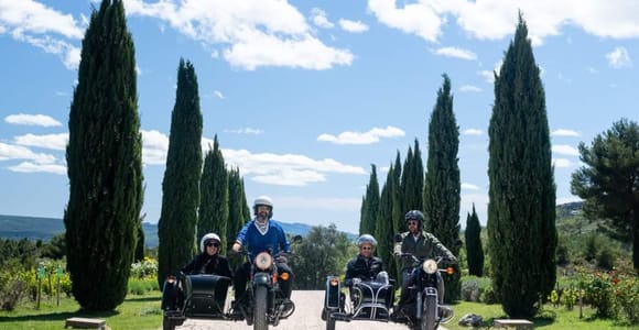 Ab Aix-en-Provence: 2-stündige Wein- und Landschaftstour im Seitenwagen