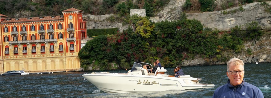 Lac de Côme : Dreamer Private Tour 1 heure Bateau Invictus