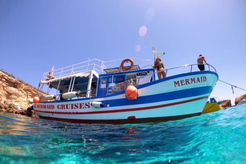 St Paul's Bay: Comino, Blue Lagoon, Gozo i Caves Boat Tour
