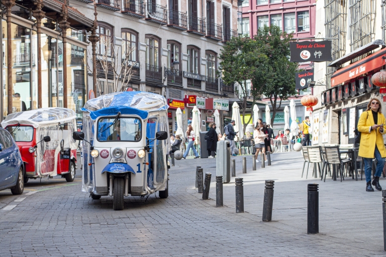 Madrid: City Tour en tuk tuk eléctrico con el Barrio de las Letras
