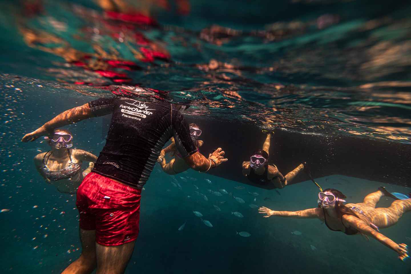 Corralejo: Excursión de un día en catamarán solo para adultos a la Isla de Lobos