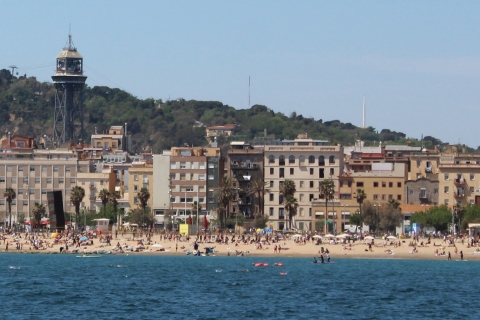 Barcelona: recorrido a pie por la ciudad y paseo en barcoVisita guiada en inglés