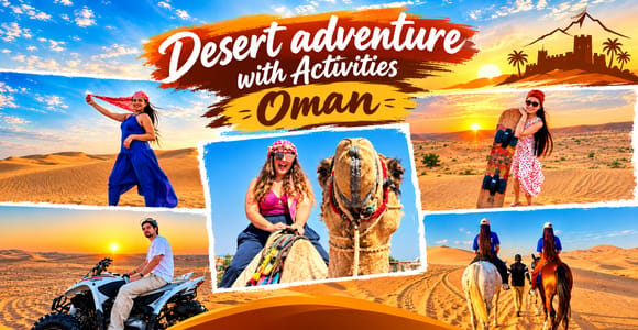 Muscat: Desert Safari, Quadbike, Horse Ride & Sunset Tour