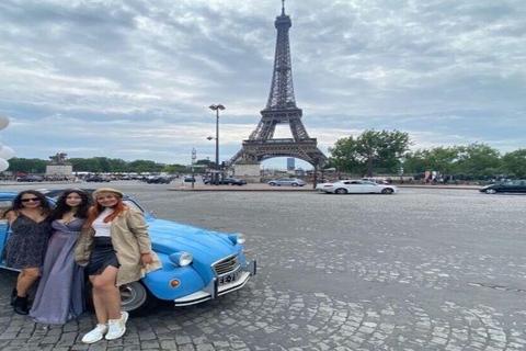 Paris: Guided City Highlights Tour in a Vintage French Car 30-Minute Tour Citroën 2CV