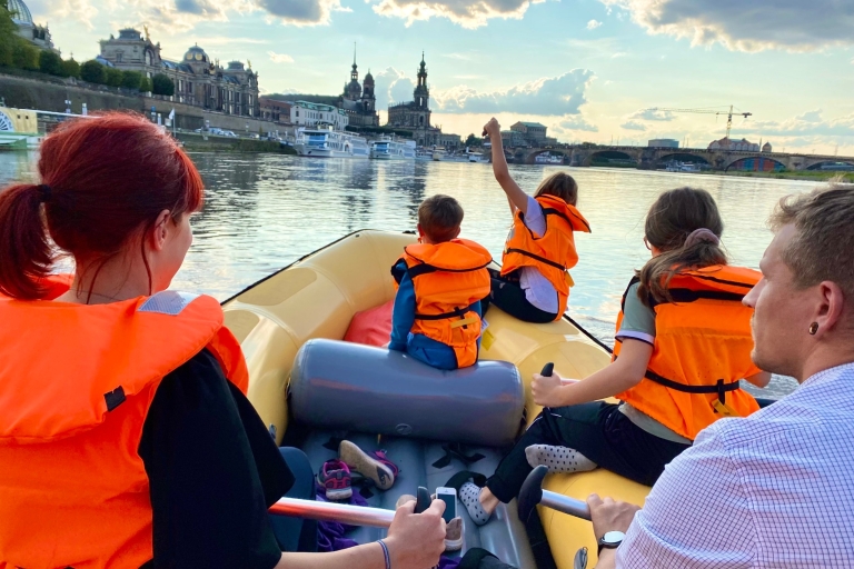Dresden: Old Town Sunset Inflatable Boat Tour