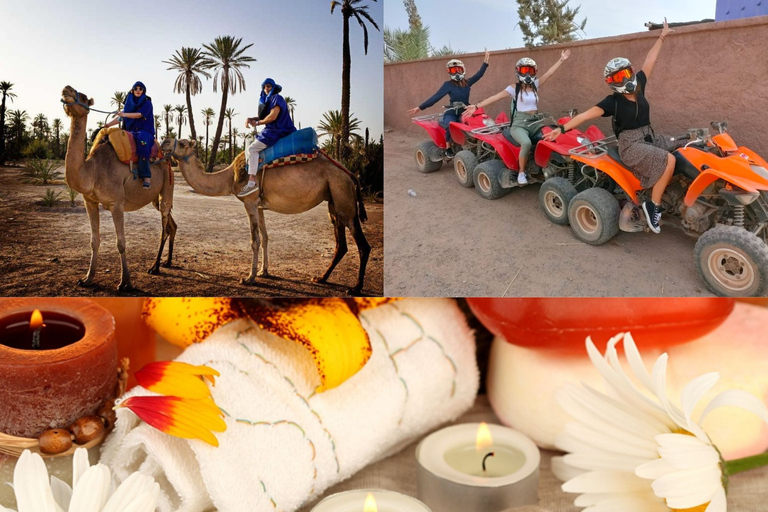 De Marrakech: Passeio de Camelo, Quadriciclo e Spa - Dia InteiroMarrakech: Excursão de 1 Dia com Camelo, Quadriciclo e Spa