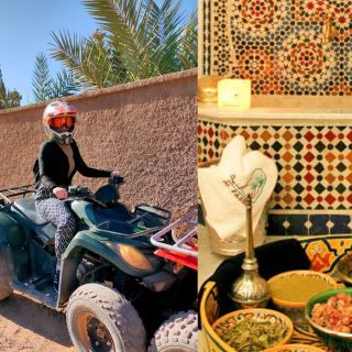 Marrakech: Palmeraie Quad Bike e tradicional spa marroquino