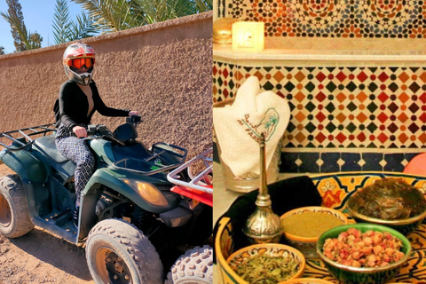 Marrakech : Palmeraie Quad Bike & Spa Traditionnel Marocain