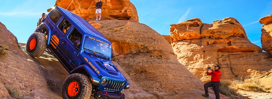 Moab : excursion privée en Jeep sur le sentier Hell's Revenge