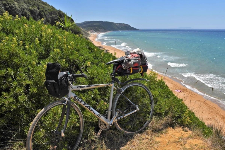 Corfu: Easy Bicycle Tour in the Countryside with Swim Stop Tour from Meeting Point