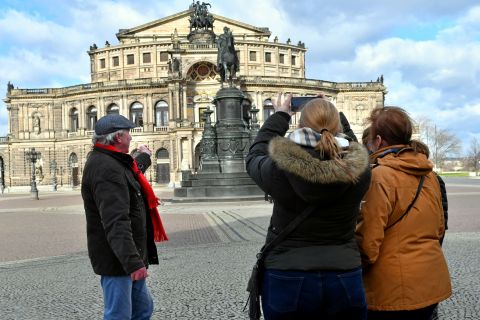 Dresde: tour guiado de la ciudad con una taza de café