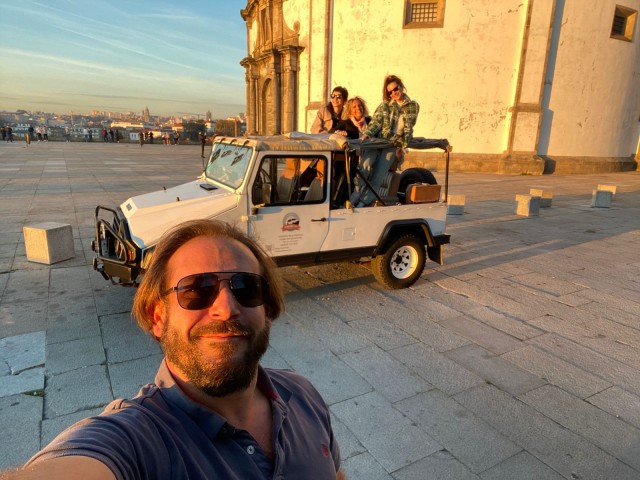 Visit Historic adventure convertible UMM Portugues military jeep in Douro Valley